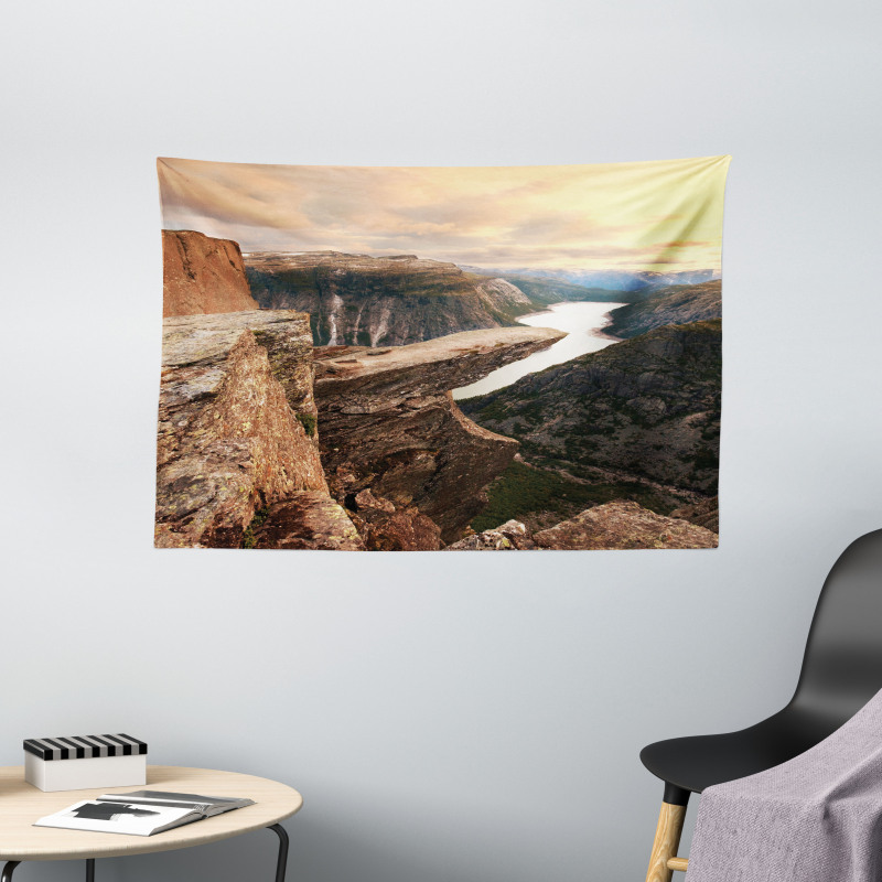 River Canyon Norway Wide Tapestry