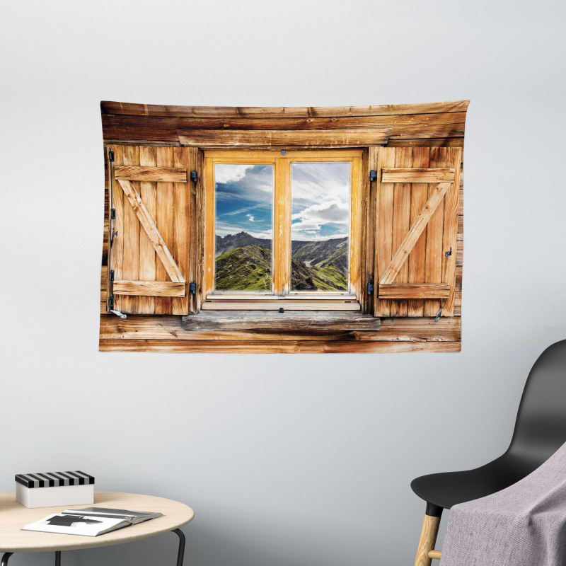 Mountains and Valleys Wide Tapestry