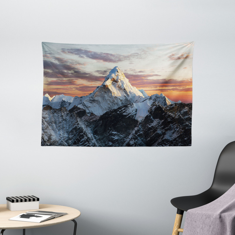 Mountain Nepal Everest Wide Tapestry