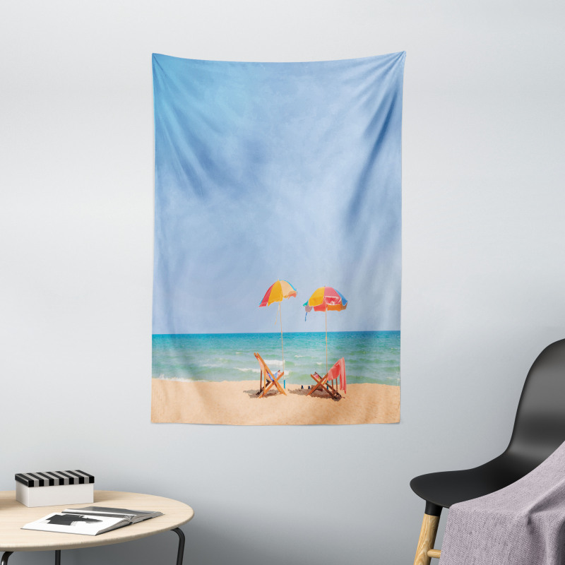 Chair Umbrella Relaxing Tapestry