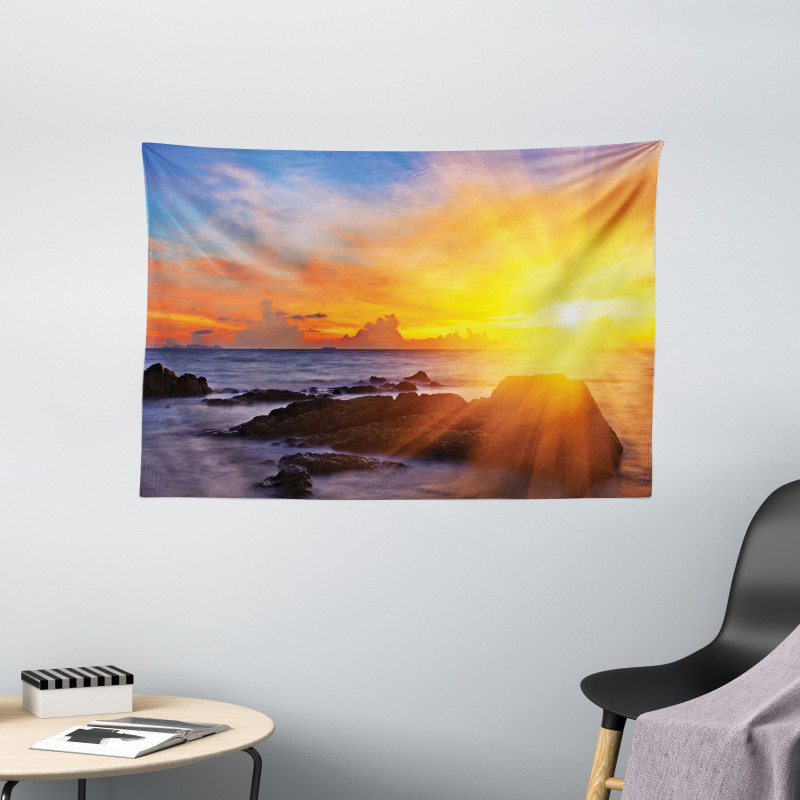 Colorful Sunset Sky Wide Tapestry