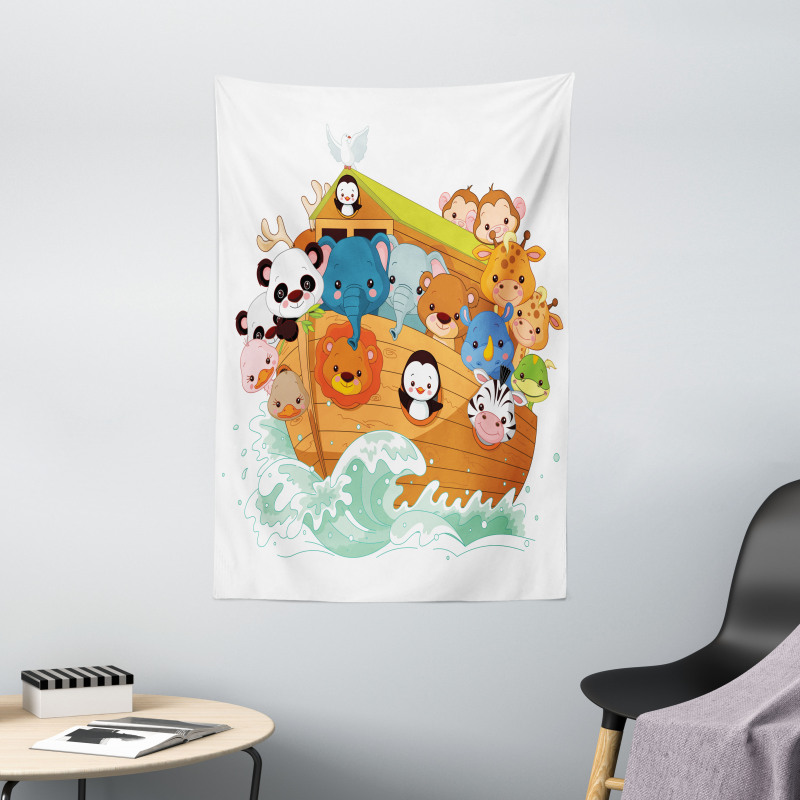 Colorful Ark Lions Tapestry