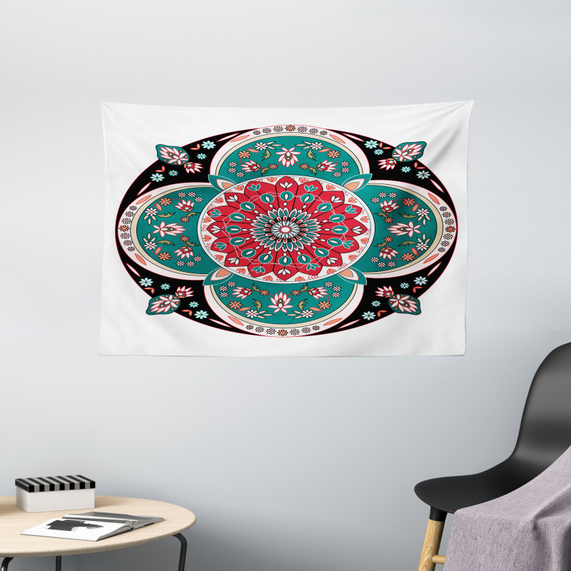 Floral Ethnic Wide Tapestry
