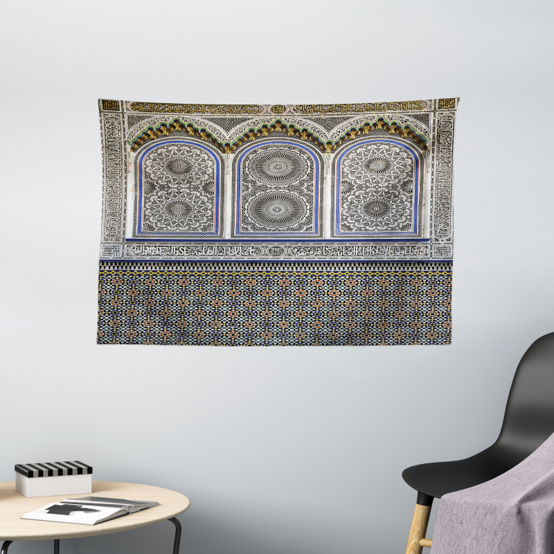 Colorful Old Ottoman Wide Tapestry