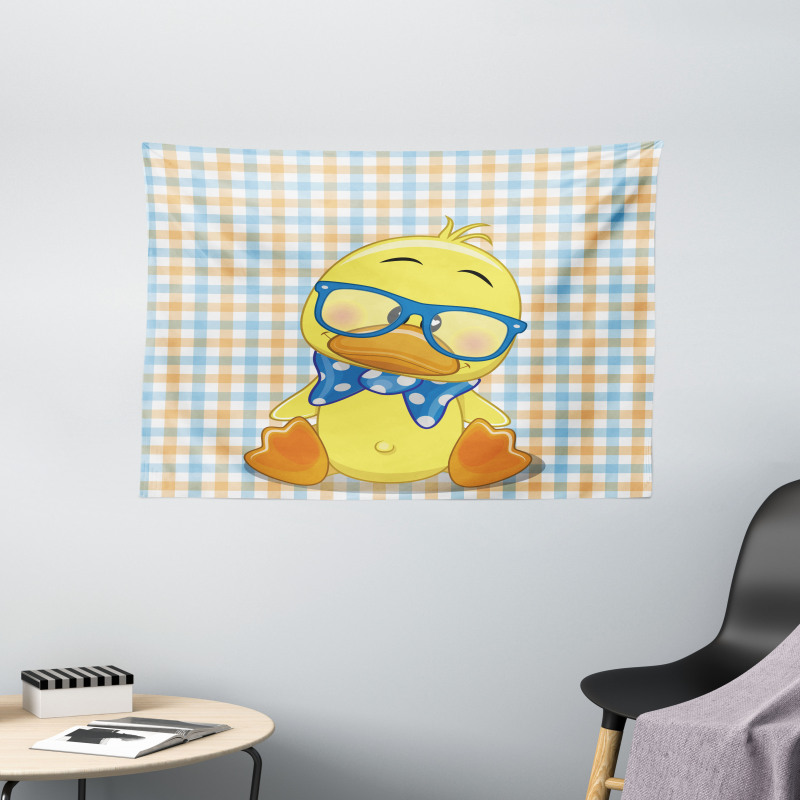 Hipster Boho Cool Duck Wide Tapestry