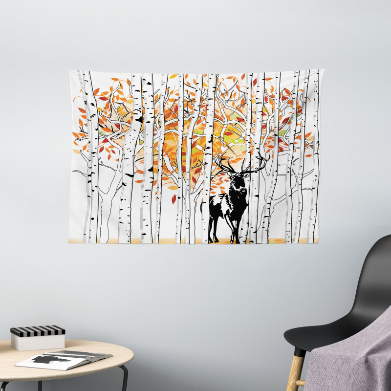 Trees Foliage Wilderness Wide Tapestry
