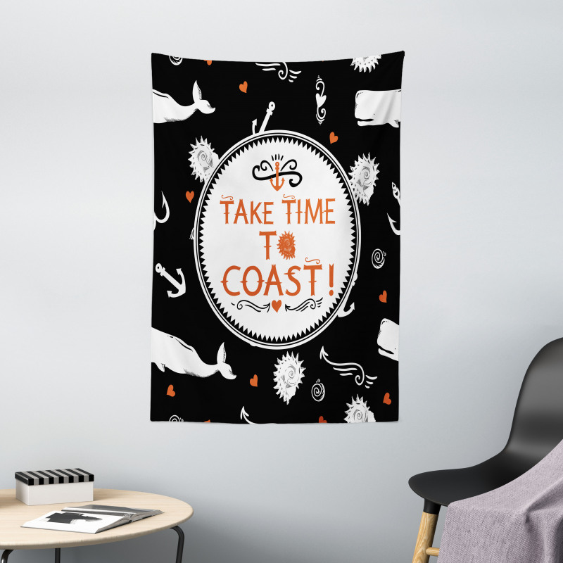 Nautical Take Time to Coast Tapestry