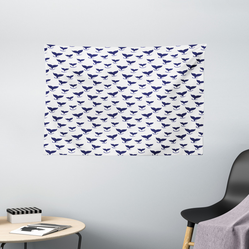 Underwater Fish Tails Art Wide Tapestry