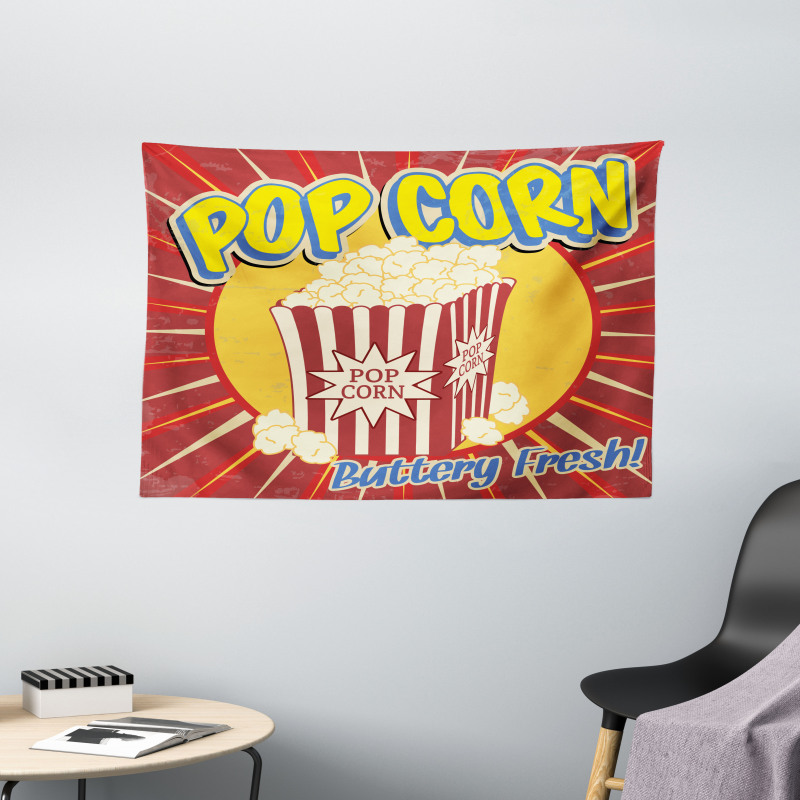 Pop Corn Movie Snack Wide Tapestry