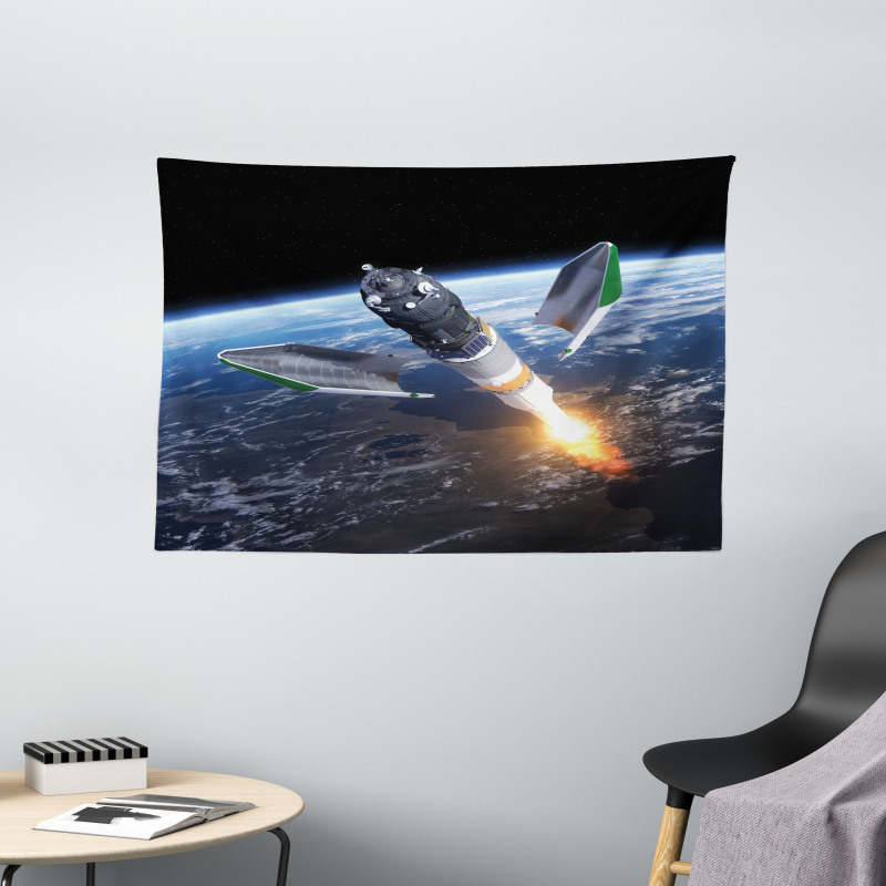 Spacecraft Cosmos Wide Tapestry