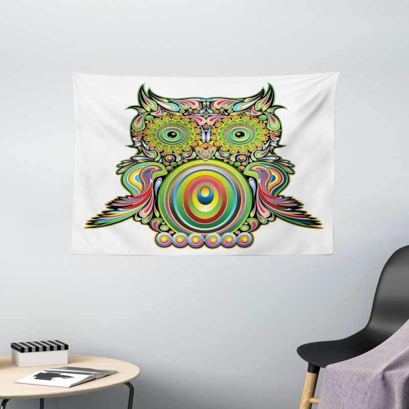 Owl Eye Wide Tapestry