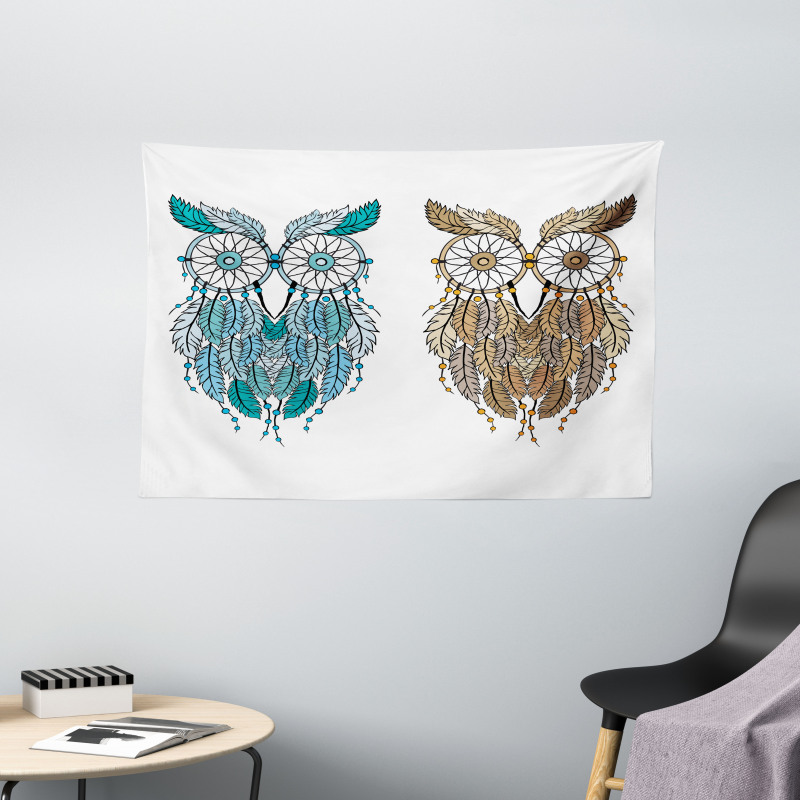 Farsighted Birds Wide Tapestry