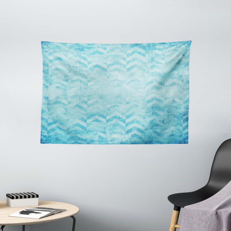 Geomeric Chevron Art Wide Tapestry