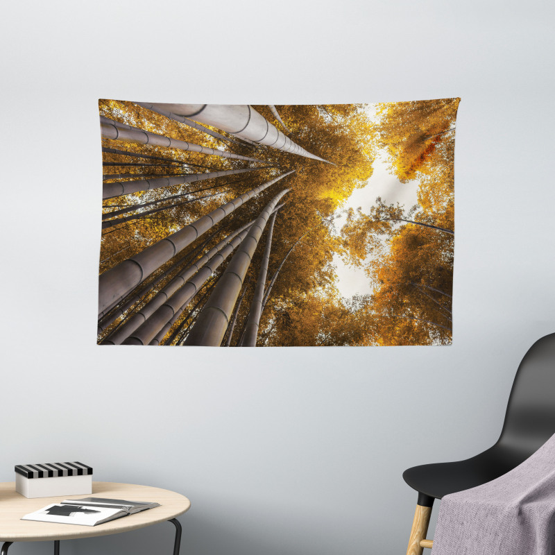 Fall Landscape Bamboo Wide Tapestry