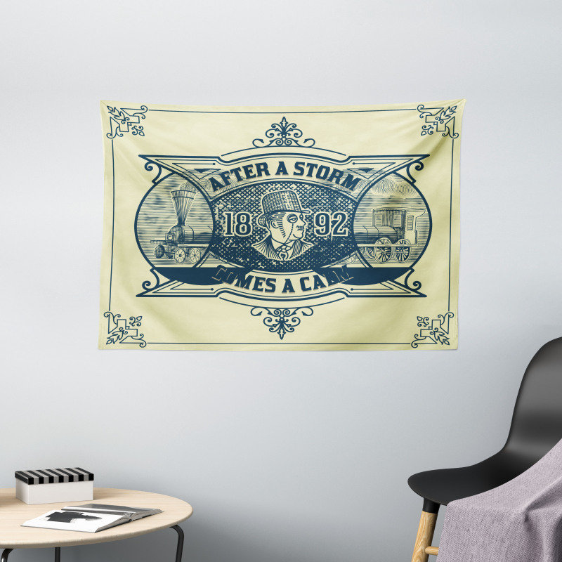 Calm Industry Scene Wide Tapestry