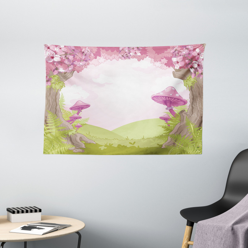 Fairytale Land Blooms Wide Tapestry