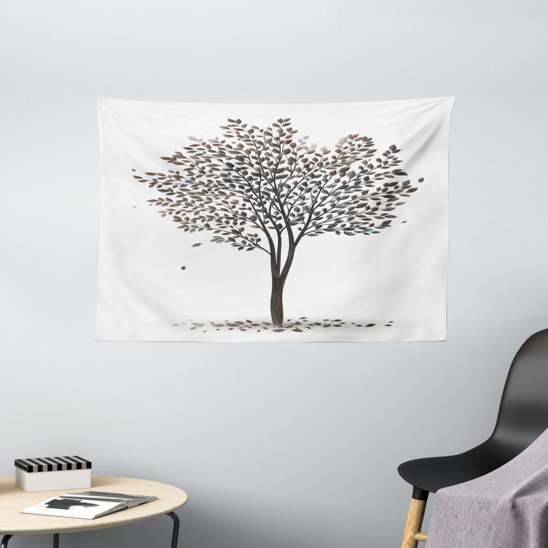 Fall Leaves Solititude Wide Tapestry