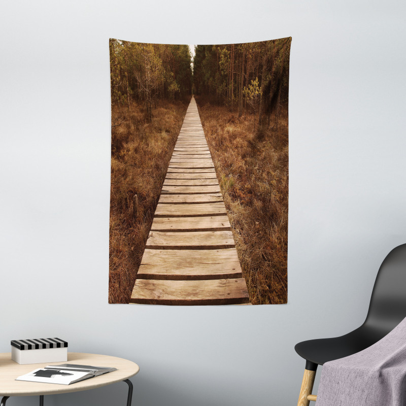 Wooden Path Adventure Tapestry