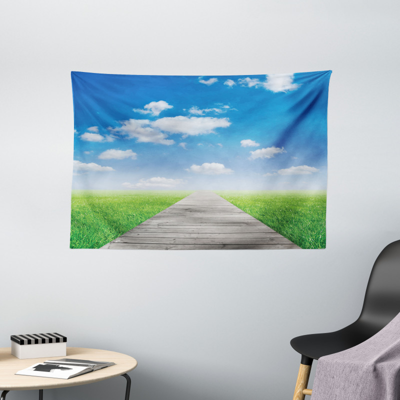 Meadow Countryside Path Wide Tapestry