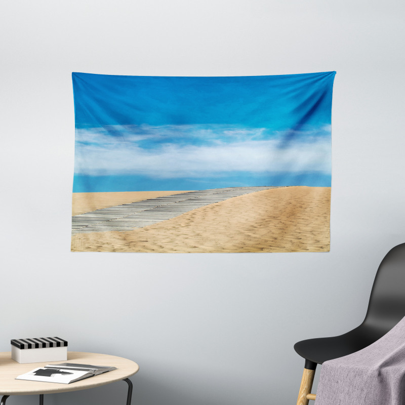 Path over Golden Sand Wide Tapestry