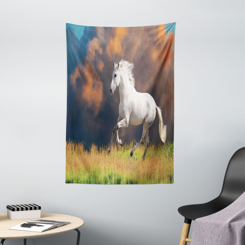 Andalusian Horse Dusk Tapestry