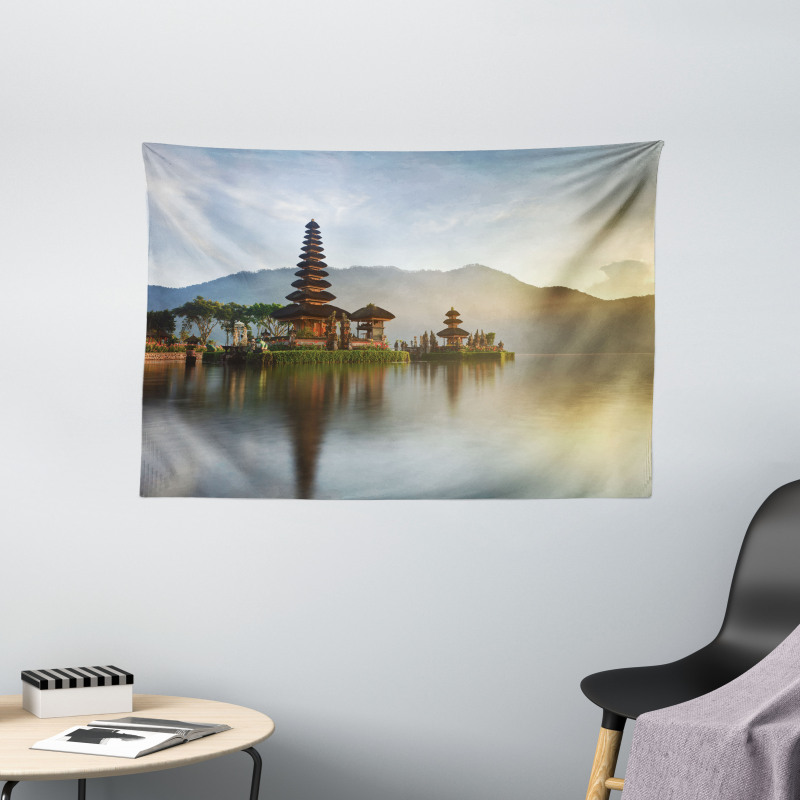 Pura Ulun Danu Building Asia Wide Tapestry