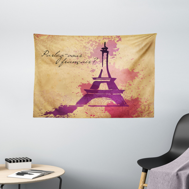 Pastel Splash Retro Wide Tapestry