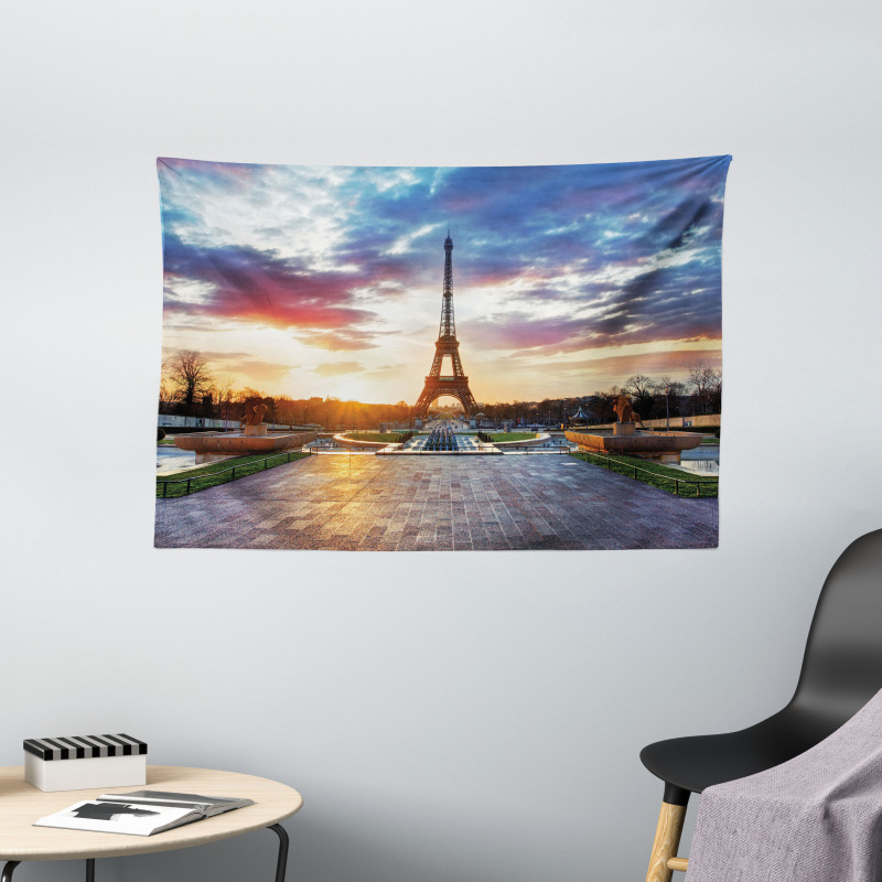 Sunrise Scenery Wide Tapestry