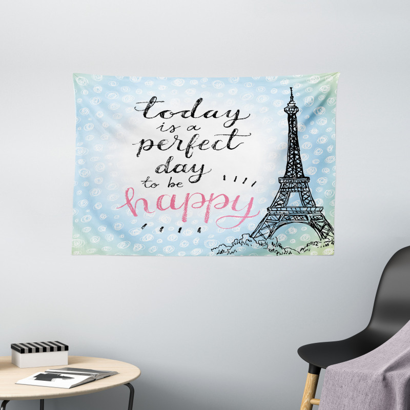 Sketch Perfect Day Wide Tapestry