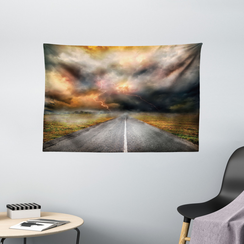 Dusty Storm Clouds Wide Tapestry