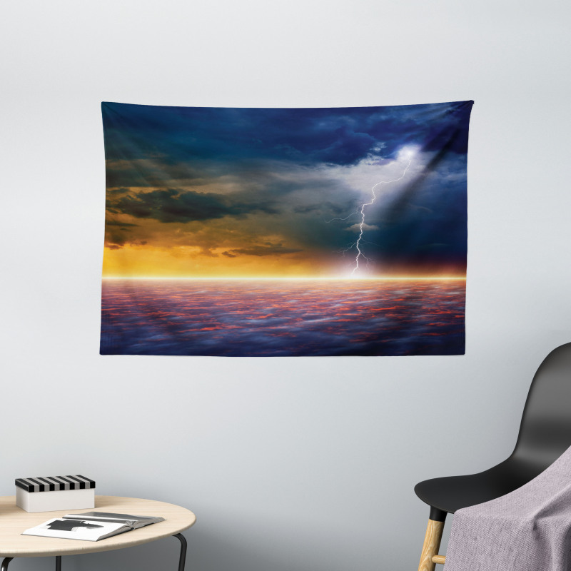 Apocalyptic Sky View Wide Tapestry