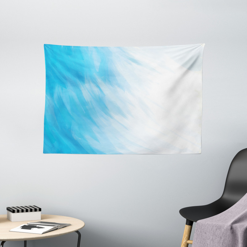Waves Cloudy Sky Wide Tapestry