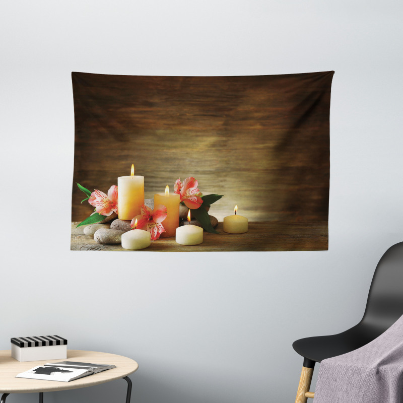 Candles Wellbeing Unity Wide Tapestry