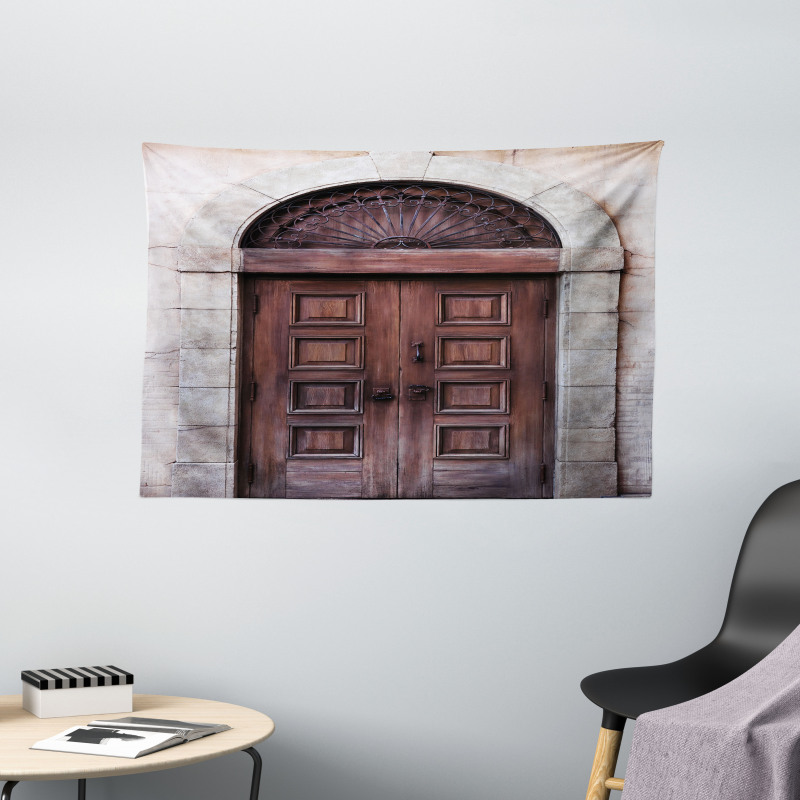 Arched Venetian Door Wide Tapestry