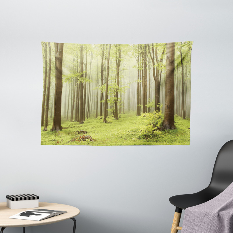 Misty Spring Nature Wide Tapestry