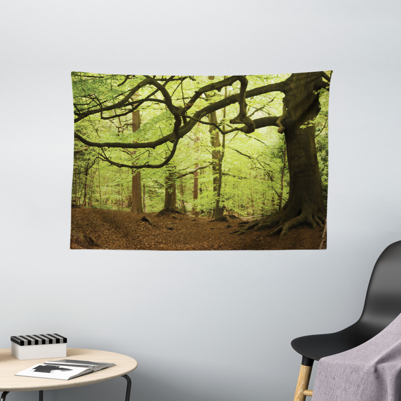 Woodland Natural Beauty Wide Tapestry