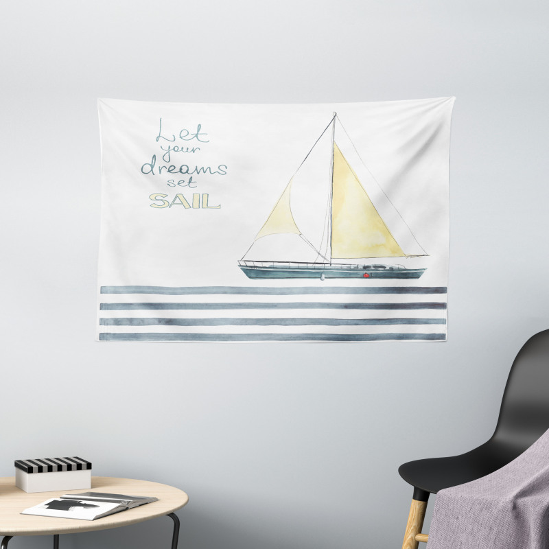 Sailing Travel Wide Tapestry