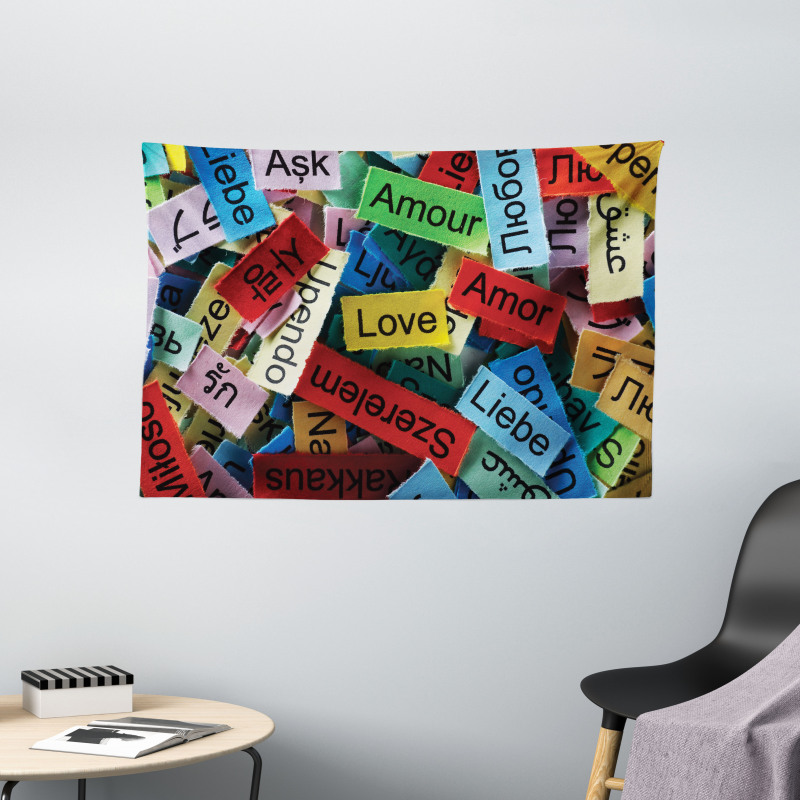 Words Composition Love Wide Tapestry