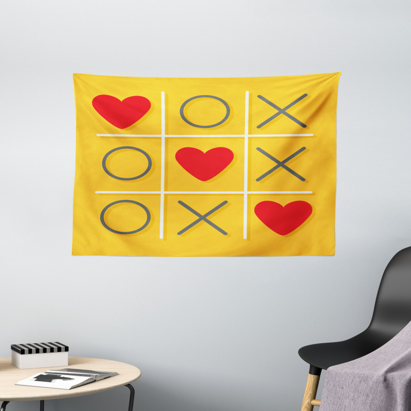 Romantic Xoxo Kiss Design Wide Tapestry