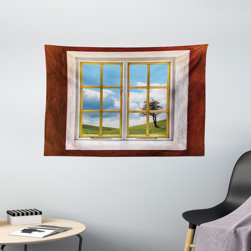 Meadow Grass Countryside Wide Tapestry