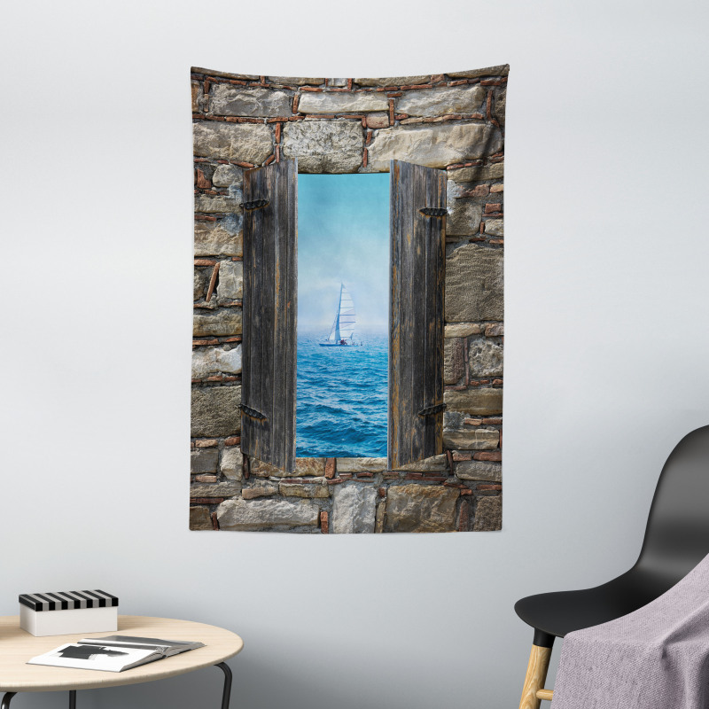 Sailing Boat Idyllic Tapestry