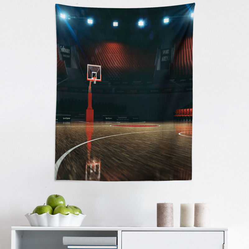 Spor Mikrofiber Duvar Halısı Basketbol Salonu