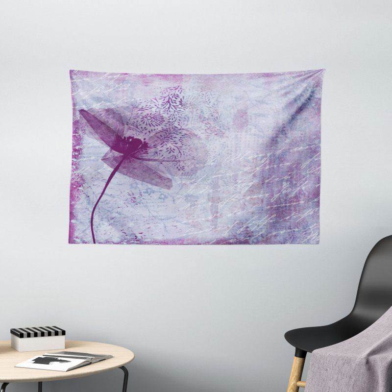 Flower Romance Wide Tapestry