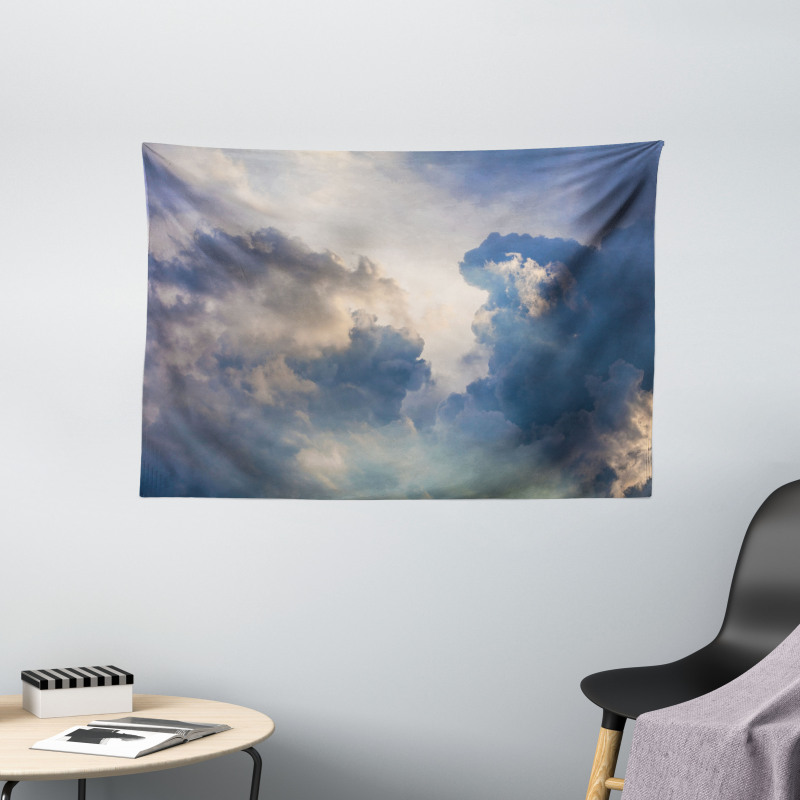Rain Storm Clouds Sky Wide Tapestry