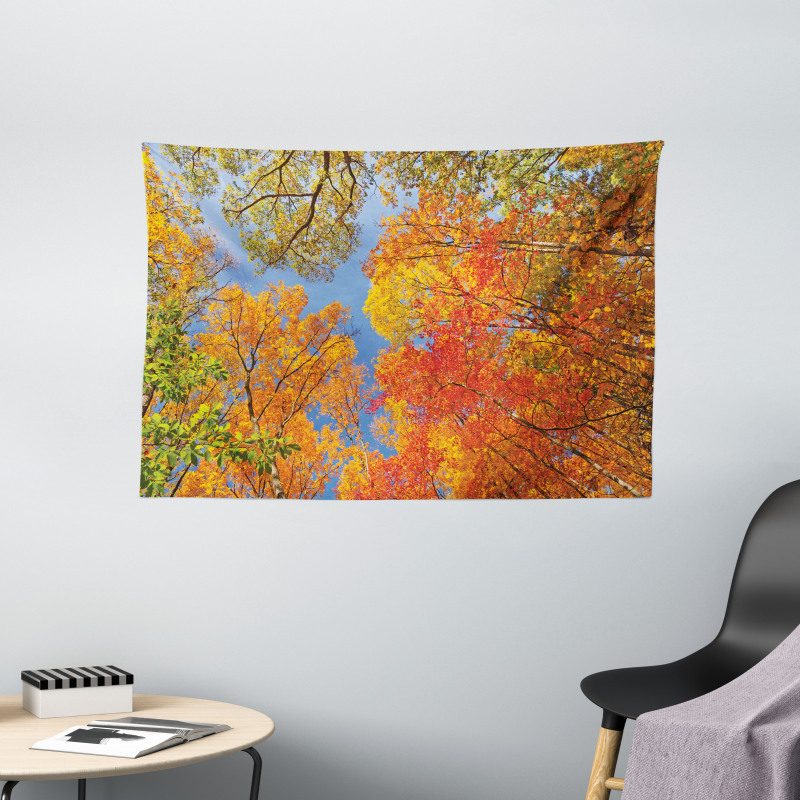 Forest in Autumn Wide Tapestry