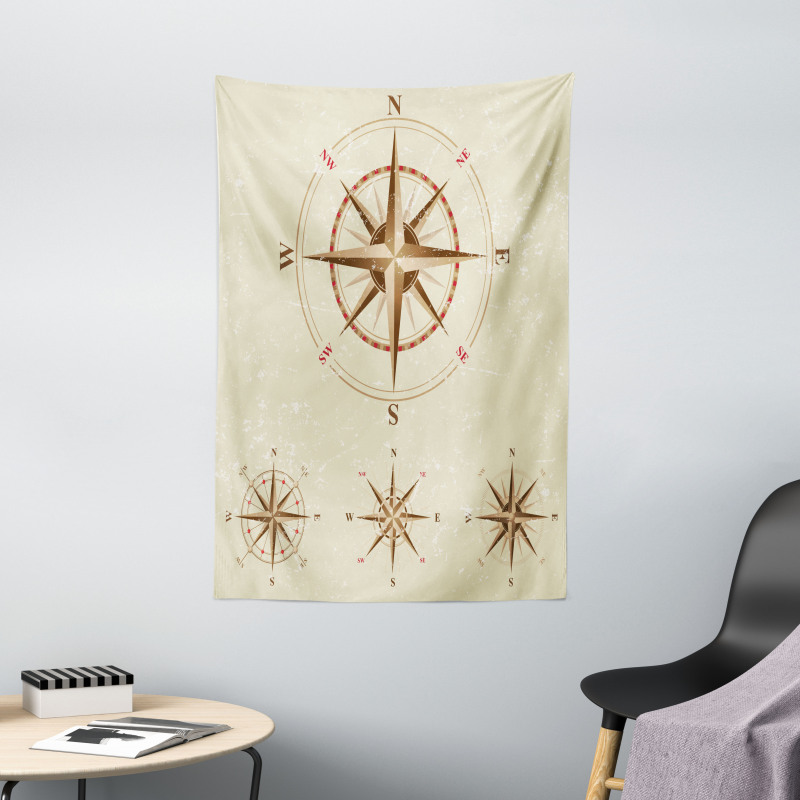 Compass Nautical Retro Tapestry