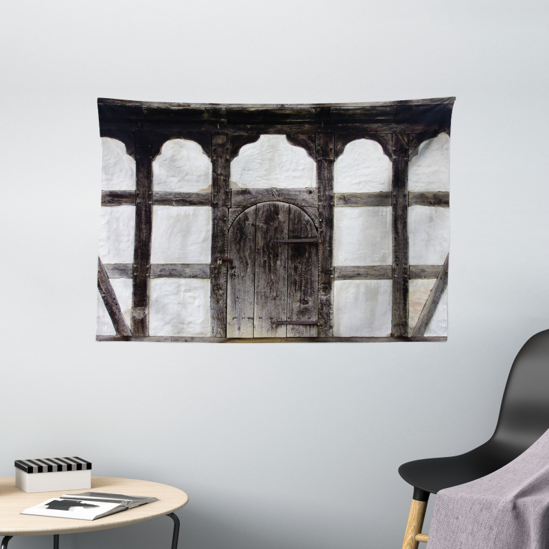 Grunge Farmhouse Door Wide Tapestry