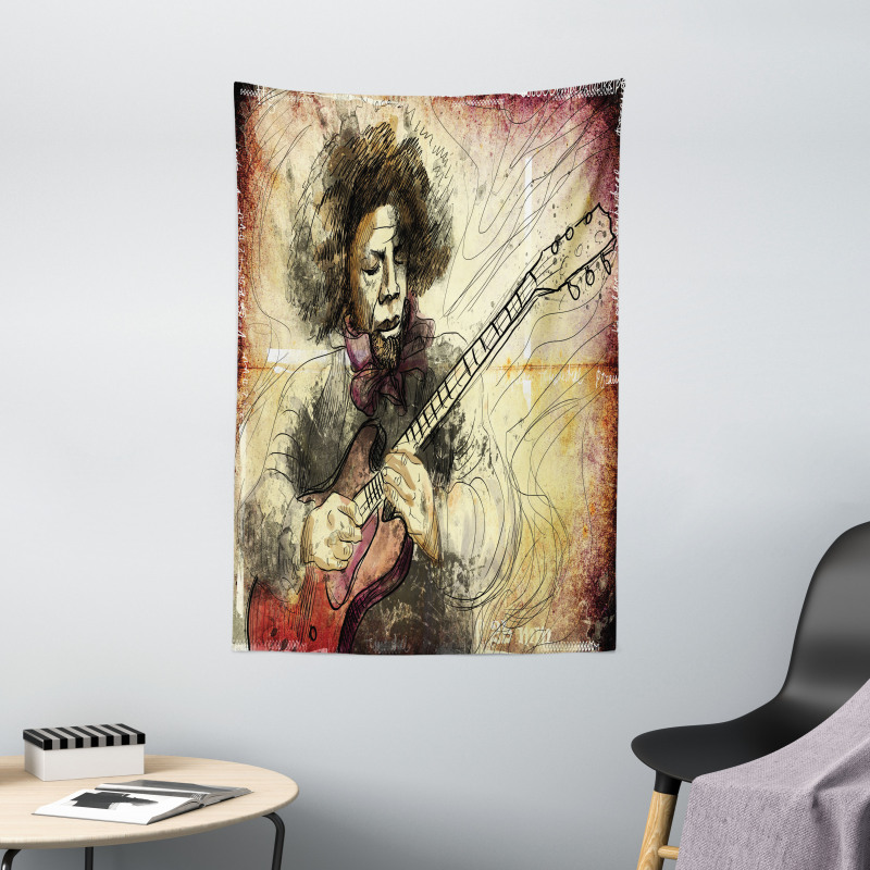 Guitar Virtoso Sketchy Tapestry