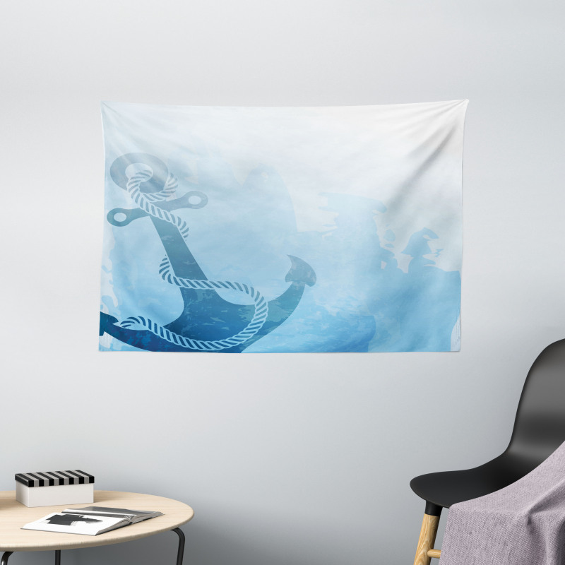 Nautical Deep Sea Bottom Wide Tapestry