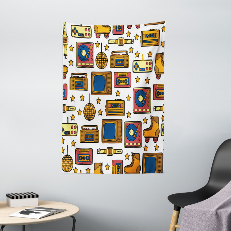 90s Theme Retro Tapestry